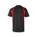Unisex T-shirt van polyester, tweekleurig 160 g/m² Velilla kleur rood