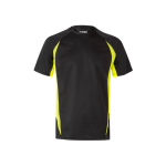 Unisex T-shirt van polyester, tweekleurig 160 g/m² Velilla kleur geel tweede weergave