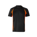 Unisex T-shirt van polyester, tweekleurig 160 g/m² Velilla kleur oranje tweede weergave