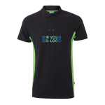 Tweekleurige werkpolo van piqué stof 180 g/m² Velilla met afdrukgebied