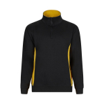 Tweekleurige fleece werktrui van katoen 260 g/m² Velilla kleur geel tweede weergave