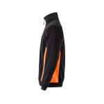 Tweekleurige fleece werktrui van katoen 260 g/m² Velilla kleur oranje derde weergave