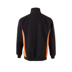 Tweekleurige fleece werktrui van katoen 260 g/m² Velilla kleur oranje