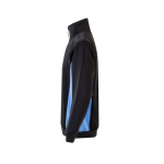 Tweekleurige fleece werktrui van katoen 260 g/m² Velilla kleur lichtblauw derde weergave