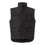 Werkvest met logo, gevoerd, van polyester 220 g/m² Velilla kleur zwart tweede weergave