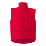 Werkvest met logo, gevoerd, van polyester 220 g/m² Velilla kleur rood tweede weergave