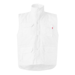 Werkvest met logo, gevoerd, van polyester 220 g/m² Velilla kleur wit tweede weergave