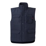 Werkvest met logo, gevoerd, van polyester 220 g/m² Velilla kleur marineblauw tweede weergave