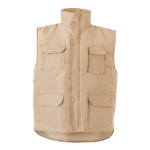 Werkvest met logo, gevoerd, van polyester 220 g/m² Velilla kleur naturel tweede weergave