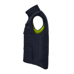 Gewatteerd en omkeerbaar werkvest van polyester 220 g/m² Velilla kleur geel derde weergave