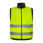 Gewatteerd en omkeerbaar werkvest van polyester 220 g/m² Velilla kleur geel vierde weergave