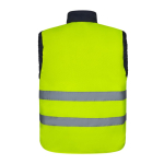 Gewatteerd en omkeerbaar werkvest van polyester 220 g/m² Velilla kleur geel vijfde weergave