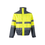 Extra grote reflecterende werkjas van polyester 180 g/m² Velilla kleur grijs tweede weergave