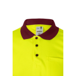 Reflecterende werkpolo van polyester 160 g/m² Velilla kleur bordeaux vijfde weergave