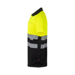 Reflecterende werkpolo van polyester 160 g/m² Velilla kleur zwart derde weergave