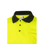 Reflecterende werkpolo van polyester 160 g/m² Velilla kleur zwart vijfde weergave