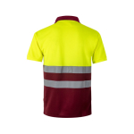 Werkpolo met korte mouwen, van polyester 160 g/m² Velilla kleur bordeaux