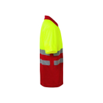 Werkpolo met korte mouwen, van polyester 160 g/m² Velilla kleur rood vierde weergave