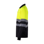 Werkpolo met lange mouwen, van polyester 160 g/m² Velilla kleur zwart derde weergave