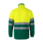 Unisex fleece werkjas met reflecterende details 280 g/m² Velilla kleur groen