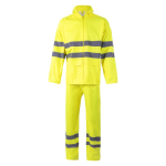 Regenpak met reflecterende details 130 g/m² Velilla kleur neon geel tweede weergave