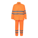 Regenpak met reflecterende details 130 g/m² Velilla kleur neon oranje tweede weergave