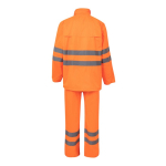 Regenpak met reflecterende details 130 g/m² Velilla kleur neon oranje