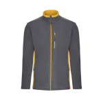 Unisex fleece werkjas van polyester 220 g/m² Velilla kleur geel tweede weergave