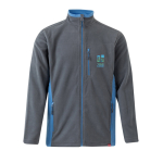 Unisex fleece werkjas van polyester 220 g/m² Velilla met afdrukgebied