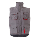 Unisex werkvest met zakken, van polyester 120 g/m² Velilla kleur rood tweede weergave