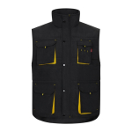 Unisex werkvest met zakken, van polyester 120 g/m² Velilla kleur geel tweede weergave