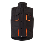 Unisex werkvest met zakken, van polyester 120 g/m² Velilla kleur oranje tweede weergave