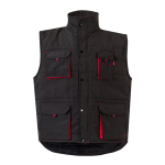 Unisex werkvest met zakken, van polyester 120 g/m² Velilla kleur donkerrood tweede weergave