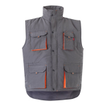 Unisex werkvest met zakken, van polyester 120 g/m² Velilla kleur donker oranje tweede weergave