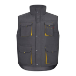 Unisex werkvest met zakken, van polyester 120 g/m² Velilla kleur lichtgeel tweede weergave