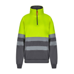 Werktrui van polyester met fleecestof 300 g/m² Velilla kleur grijs