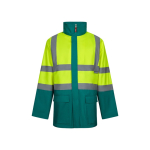 Werkjas 4-in-1 van polyester met PU-coating 180 g/m² Velilla kleur groen tweede weergave