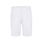 Keperstof bermuda broek met meerdere zakken, 200 g/m² Velilla kleur wit tweede weergave