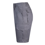 Keperstof bermuda broek met meerdere zakken, 200 g/m² Velilla kleur grijs derde weergave