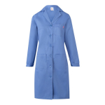 Werkjas met lange mouw van polyester en katoen 175 g/m² Velilla kleur pastel blauw vierde weergave