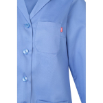 Werkjas met lange mouw van polyester en katoen 175 g/m² Velilla kleur pastel blauw vijfde weergave