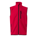 Softshell werkvest met fleecevoering, 280 g/m² Velilla kleur rood tweede weergave