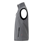 Softshell werkvest met fleecevoering, 280 g/m² Velilla kleur grijs derde weergave