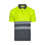 Unisex werkpolo met korte mouwen, 140 g/m² Velilla kleur grijs tweede weergave