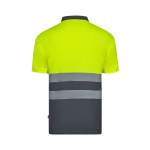 Unisex werkpolo met korte mouwen, 140 g/m² Velilla kleur grijs