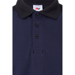 Unisex werkpolo van piqué, van polyester 200 g/m² Velilla kleur blauw zesde weergave