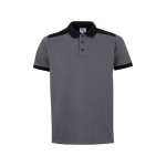 Unisex werkpolo van piqué, van polyester 200 g/m² Velilla kleur grijs tweede weergave