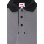 Unisex werkpolo van piqué, van polyester 200 g/m² Velilla kleur grijs zesde weergave