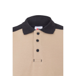 Unisex werkpolo van piqué, van polyester 200 g/m² Velilla kleur beige zesde weergave