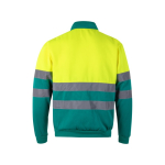 Tweekleurige fleece werktrui van polyester 300 g/m² kleur geel